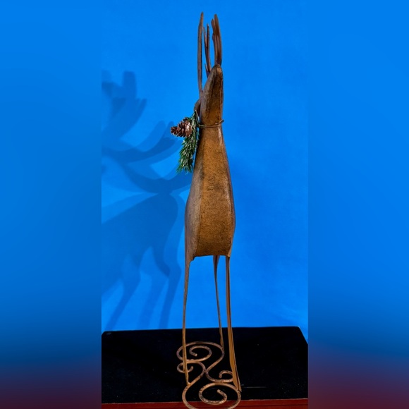 Tall Rustic Brown Reindeer Holiday Decor - Picture 3 of 11